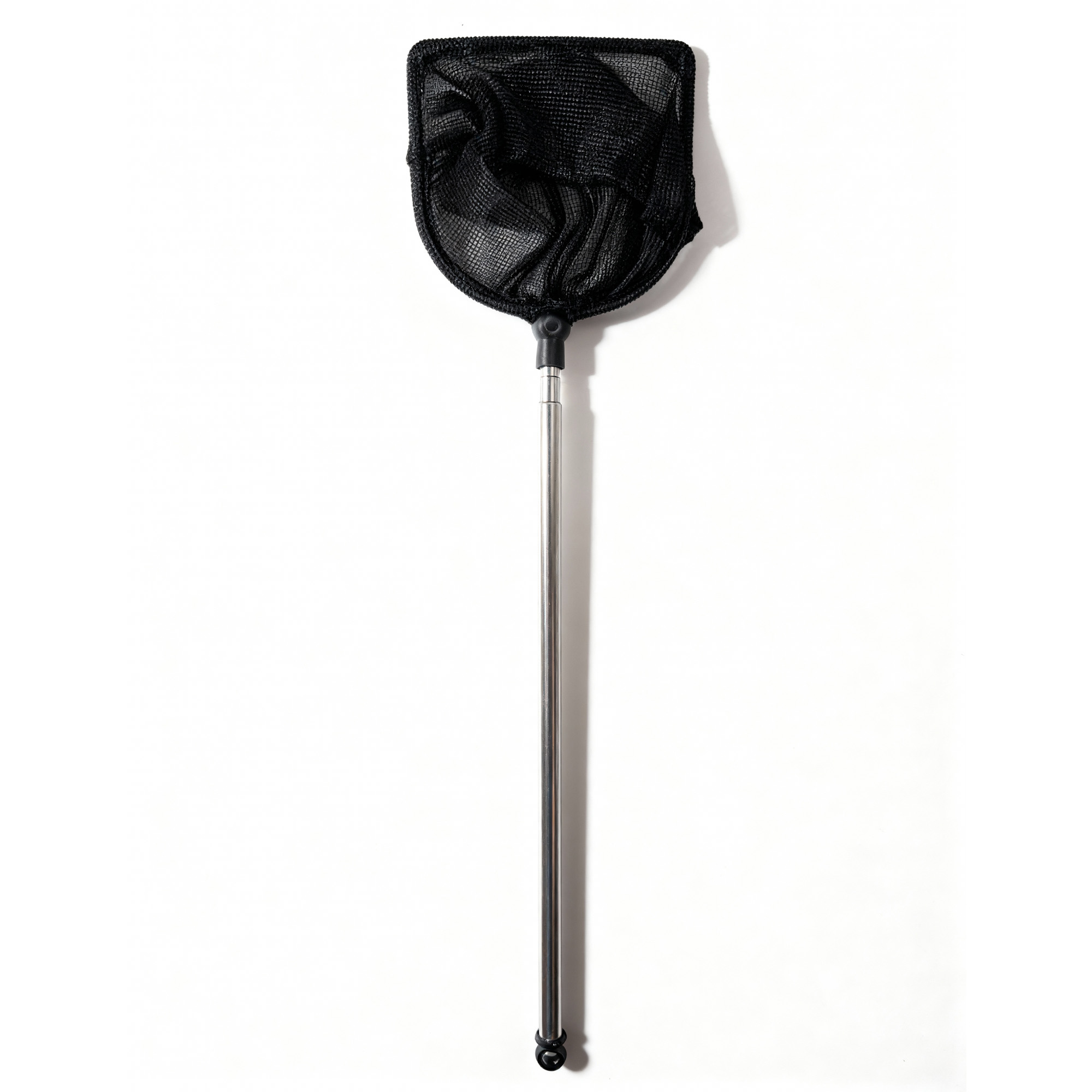 Teleskop-Kescher mit schwarzem Netz, langer Griff